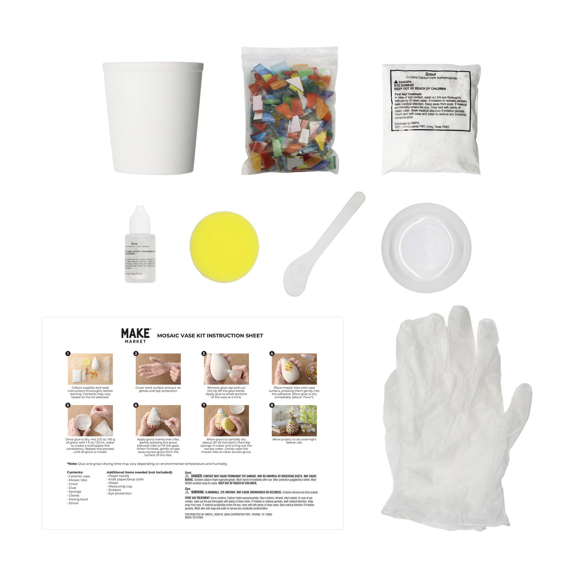 Rainbow Mosaic Vase Kit by Make Market®